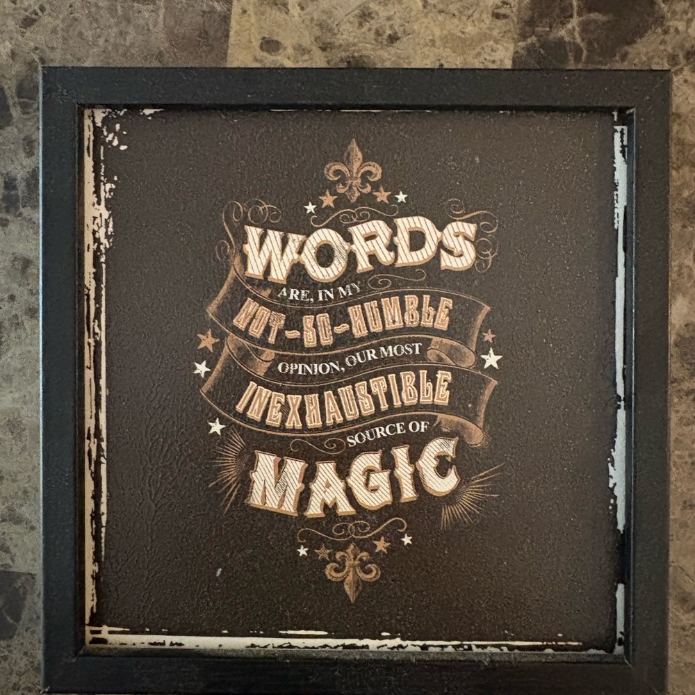 NWOT Framed Harry Potter Dumbledore Quote